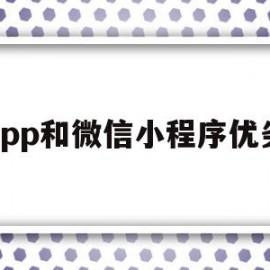 app和微信小程序优劣(微信小程序与app优缺点)