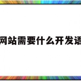 做网站需要什么开发语言(做网站需要什么开发语言技术)