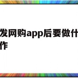 开发网购app后要做什么工作(开发一款购物app需要投入多少钱)