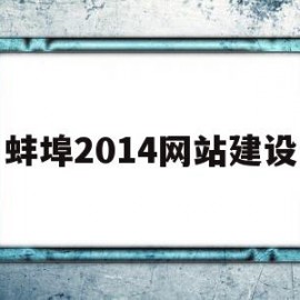 蚌埠2014网站建设(蚌埠政府网)