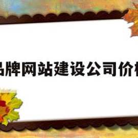 品牌网站建设公司价格(网站建设公司推广网站品牌运营)