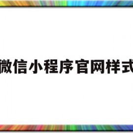 微信小程序官网样式(微信小程序官网样式是什么)