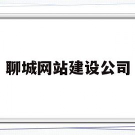 聊城网站建设公司(聊城做网站网络公司)