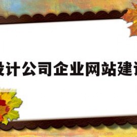 设计公司企业网站建设(设计公司企业网站建设流程)