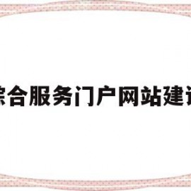 综合服务门户网站建设(综合服务门户网站建设工作总结)