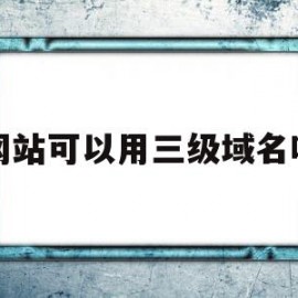 网站可以用三级域名吗(三级域名使用需要解析吗)