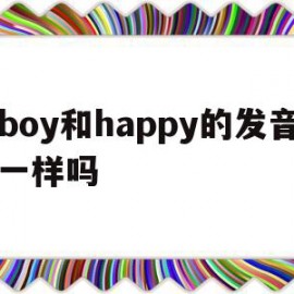 boy和happy的发音一样吗(boy和enjoy的oy发音一样吗)