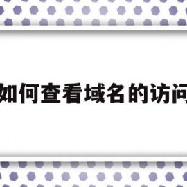 如何查看域名的访问(如何查看域名历史记录)