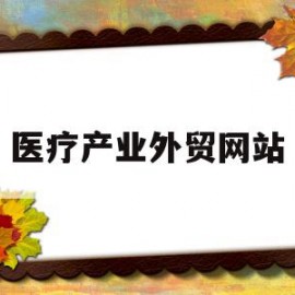 医疗产业外贸网站(2021医疗外贸行业还有的做吗)