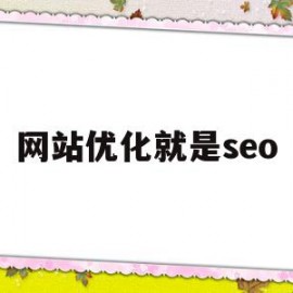 网站优化就是seo(网站优化seo是什么)