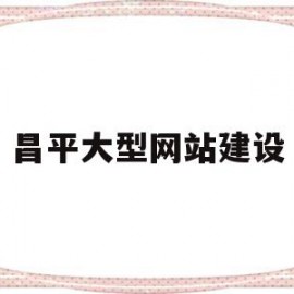 昌平大型网站建设(昌平网络公司有多少家)