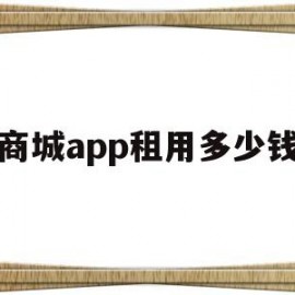 商城app租用多少钱(商城服务器租用)