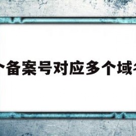 一个备案号对应多个域名吗(一个备案号可以备案几个域名)