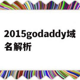 包含2015godaddy域名解析的词条