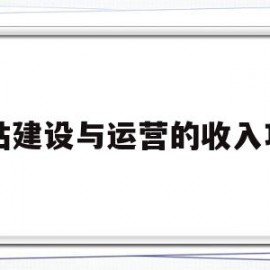 网站建设与运营的收入项目(网站建设与运营的收入项目有哪些)