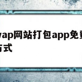 关于wap网站打包app免费方式的信息