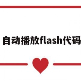 自动播放flash代码(flash播放器自动运行)
