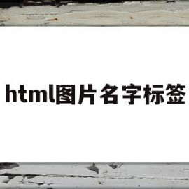 html图片名字标签(html如何给图片命名)