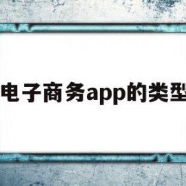 电子商务app的类型(电子商务应用平台有哪些)