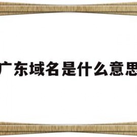 广东域名是什么意思的简单介绍