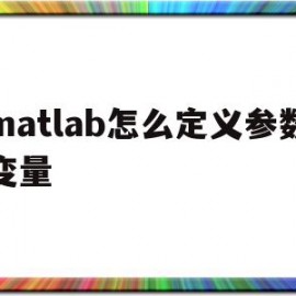 matlab怎么定义参数变量(matlab定义数据类型)