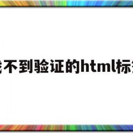 找不到验证的html标签(找不到验证的html标签怎么办)