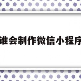 谁会制作微信小程序(谁会制作微信小程序呢)