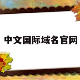 中文国际域名官网(国际中文域名有哪些)