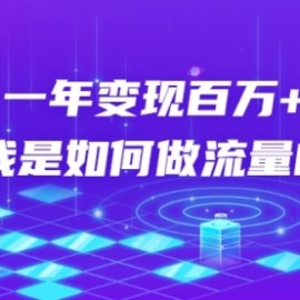 一年变现百万+，我是如何做流量的？【视频详解】