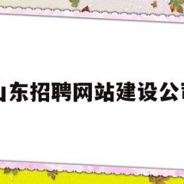 山东招聘网站建设公司(山东招聘网站建设公司电话)