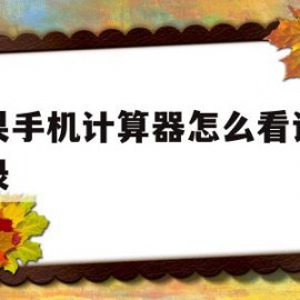 苹果手机计算器怎么看计算记录(苹果手机计算器怎么看计算记录数据)