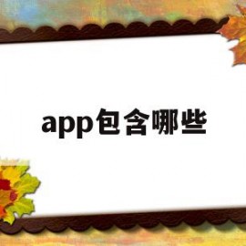 app包含哪些(app有哪些类型)