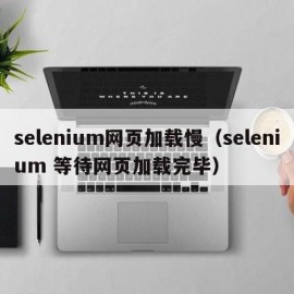 selenium网页加载慢（selenium 等待网页加载完毕）