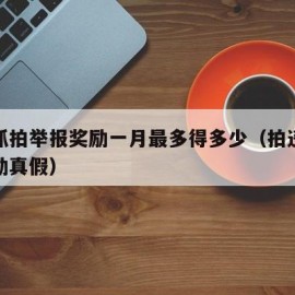 违章抓拍举报奖励一月最多得多少（拍违章举报奖励真假）