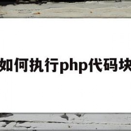 如何执行php代码块(php执行代码的四个步骤)