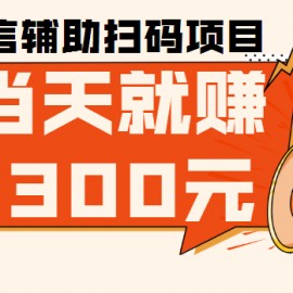 微信辅助扫码项目,当天就赚300元