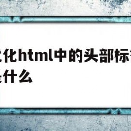 关于优化html中的头部标签是什么的信息