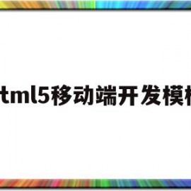 html5移动端开发模板(html5移动web开发指南)