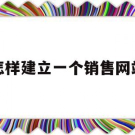 怎样建立一个销售网站(如何建立自己的网络销售平台)