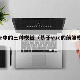 Vue中的三种模板（基于vue的前端模板）