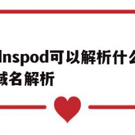 dnspod可以解析什么域名解析(dns用来解析)