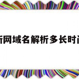 新网域名解析多长时间(新网域名解析多长时间生效)