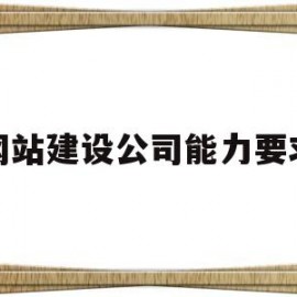 网站建设公司能力要求(网站建设公司能力要求是什么)