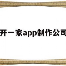 开一家app制作公司(自己的公司开发一款app大概多少钱)