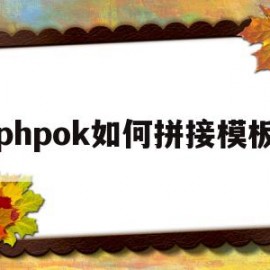 phpok如何拼接模板的简单介绍