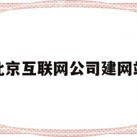 包含北京互联网公司建网站的词条