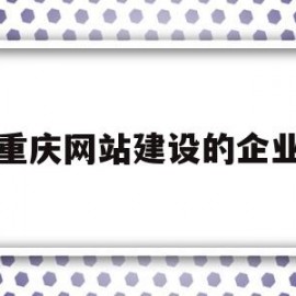 重庆网站建设的企业(重庆网站制作建设)