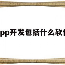 app开发包括什么软件(app开发包括什么软件)