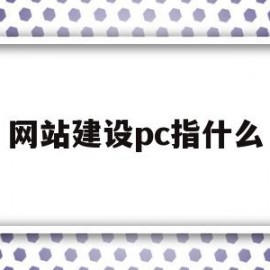 网站建设pc指什么(网站建设pc指什么内容)