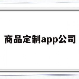 商品定制app公司(商品定制app公司简介)